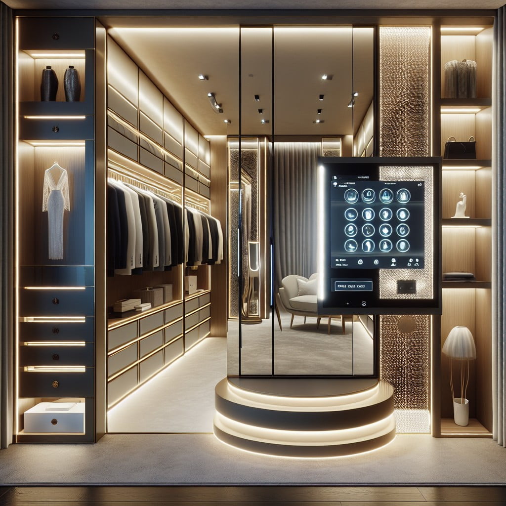 utilizing tech features in luxury closet design