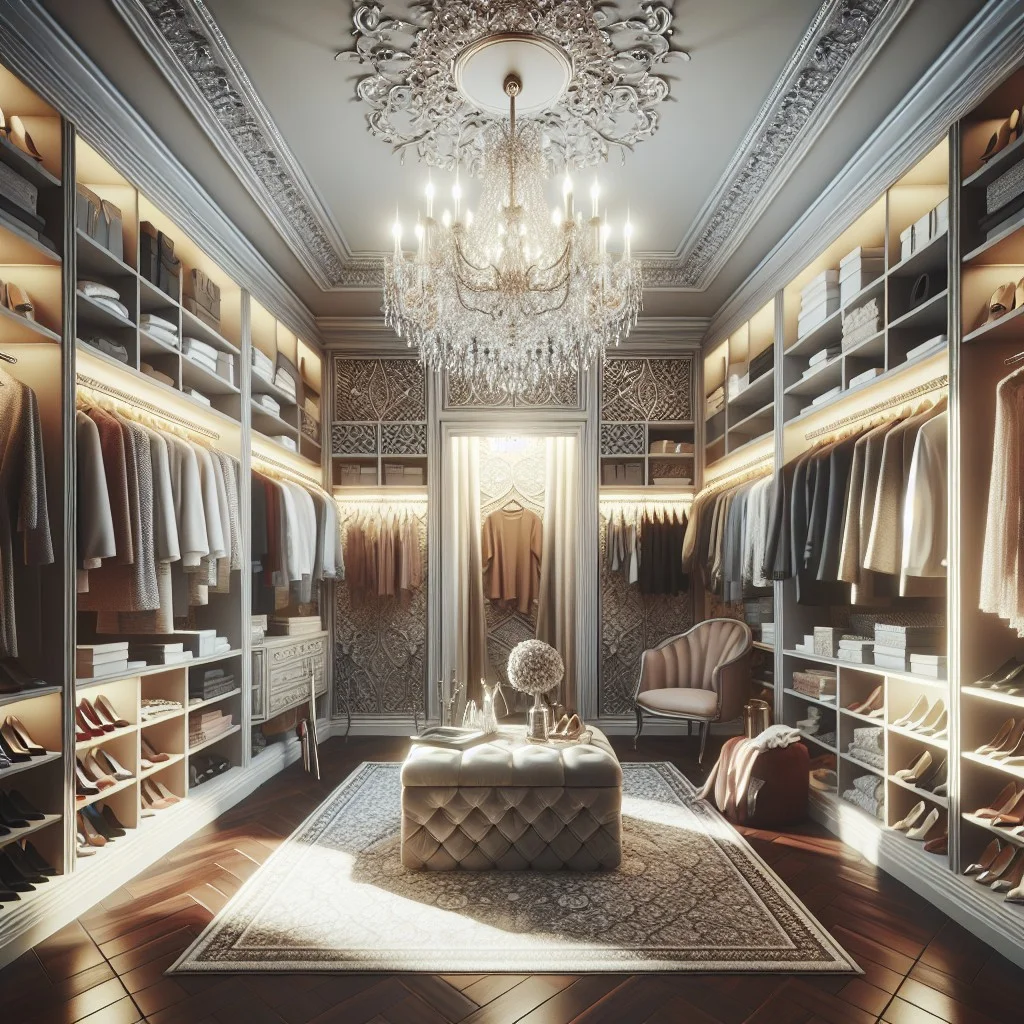 add a chic chandelier for glamorous look