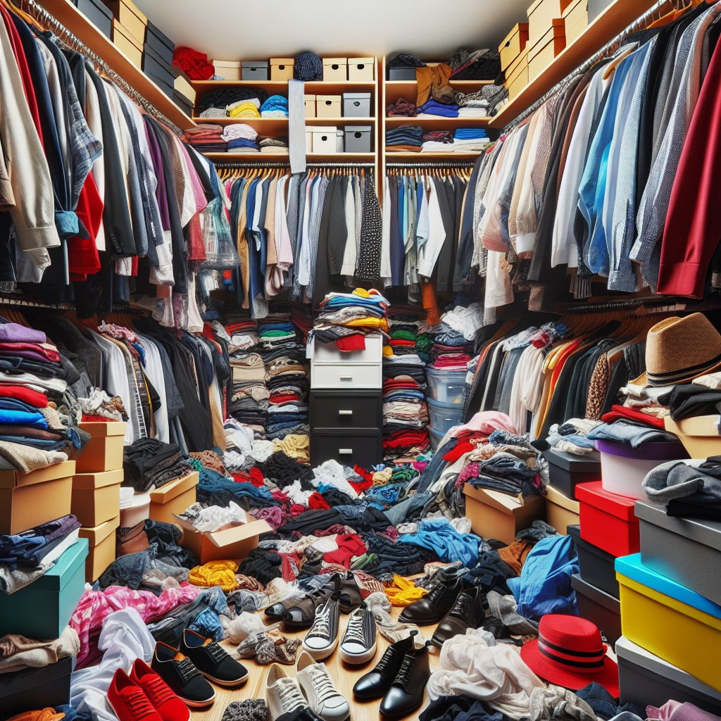 assess and clear out current closet contents