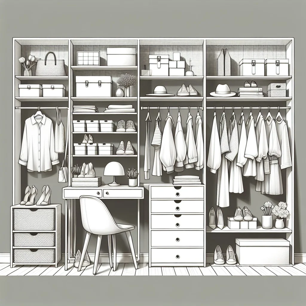 chic minimalist closet design
