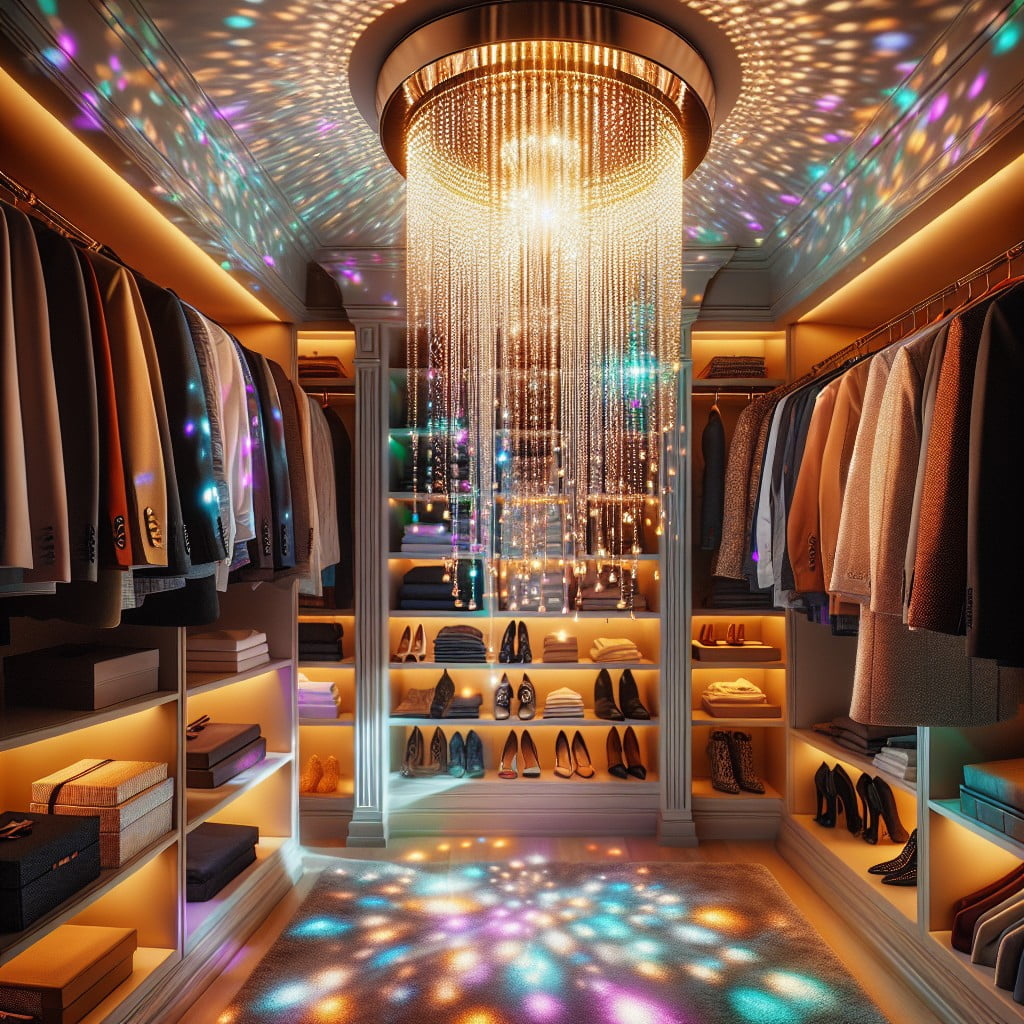 closet lighting with colored leds