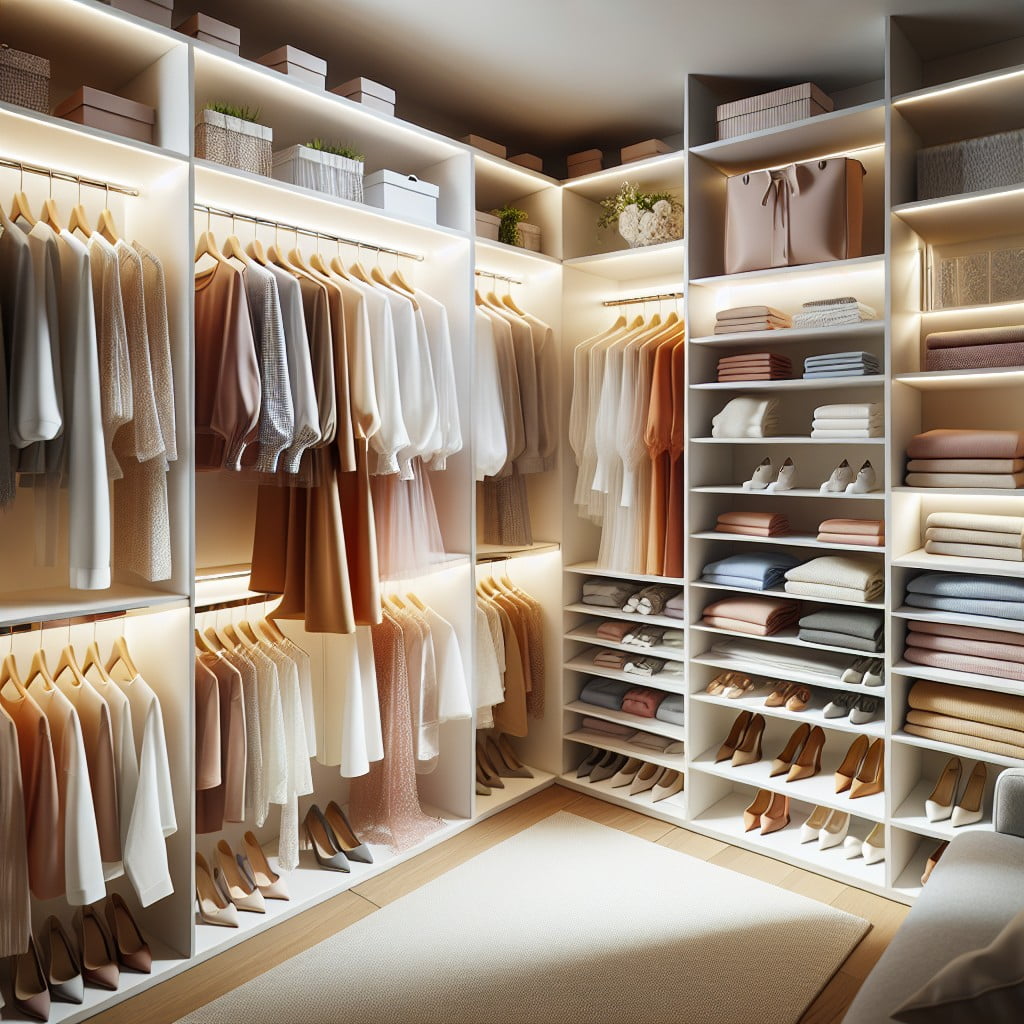 closet with built in laundry organizers