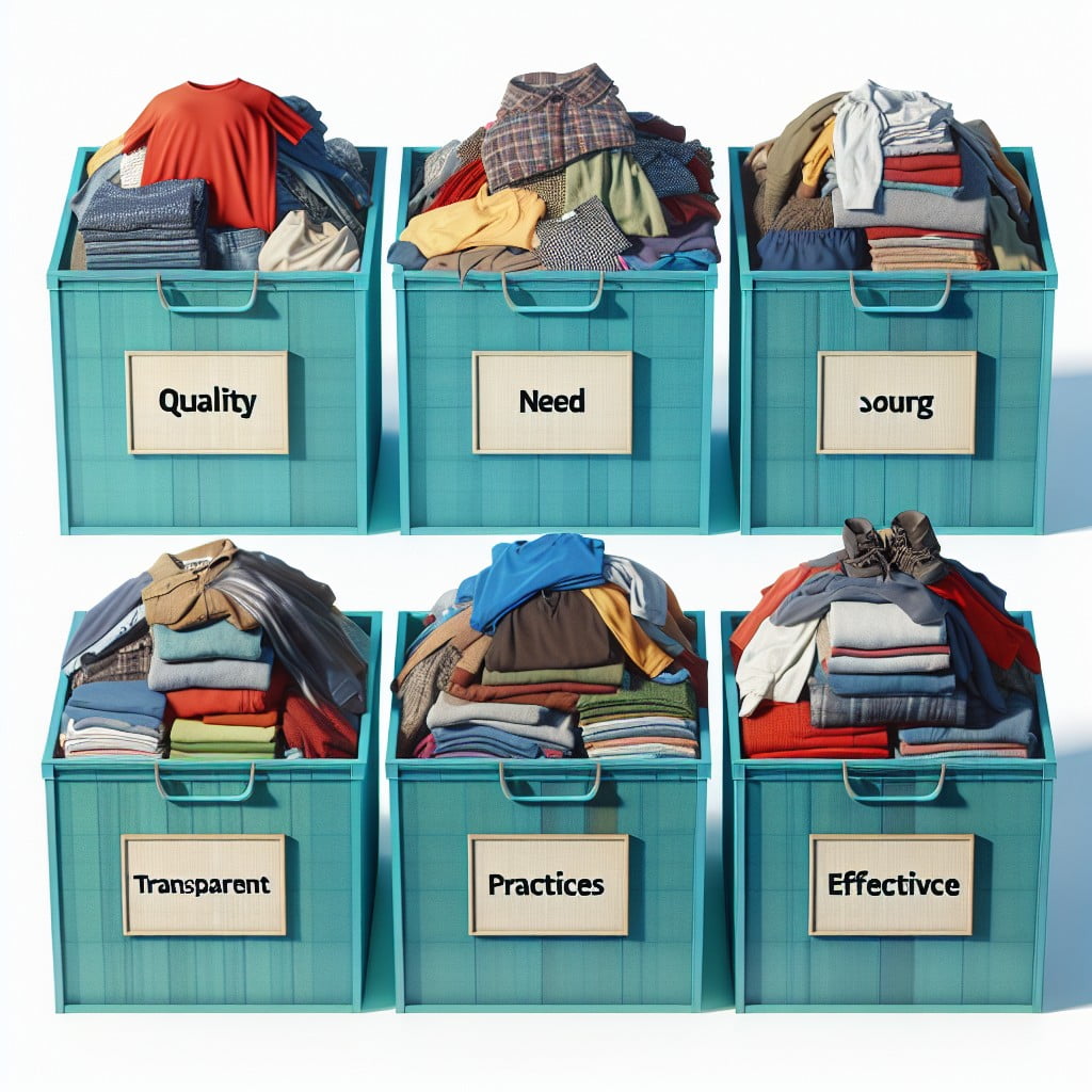 criteria for choosing the best charities to donate clothes to