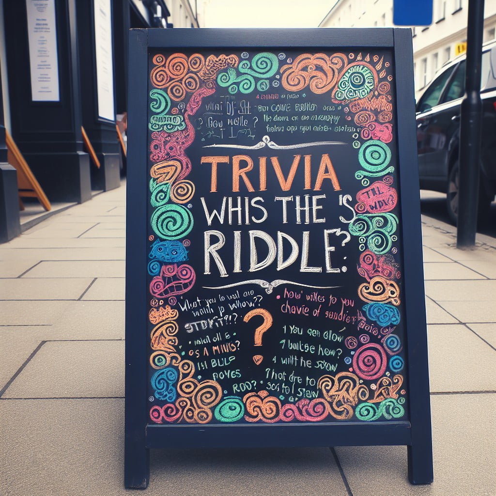 encourage interaction with a fun trivia or riddle