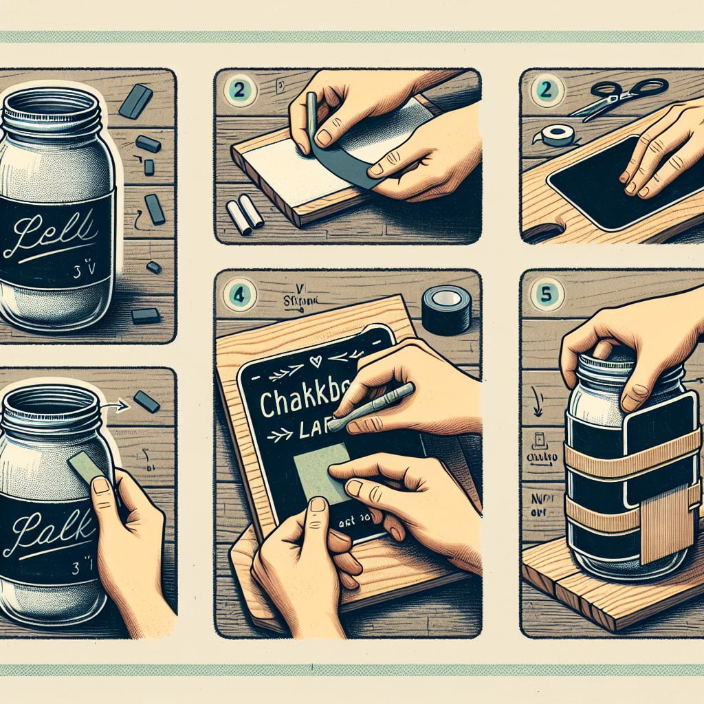 how to apply chalkboard labels to mason jars