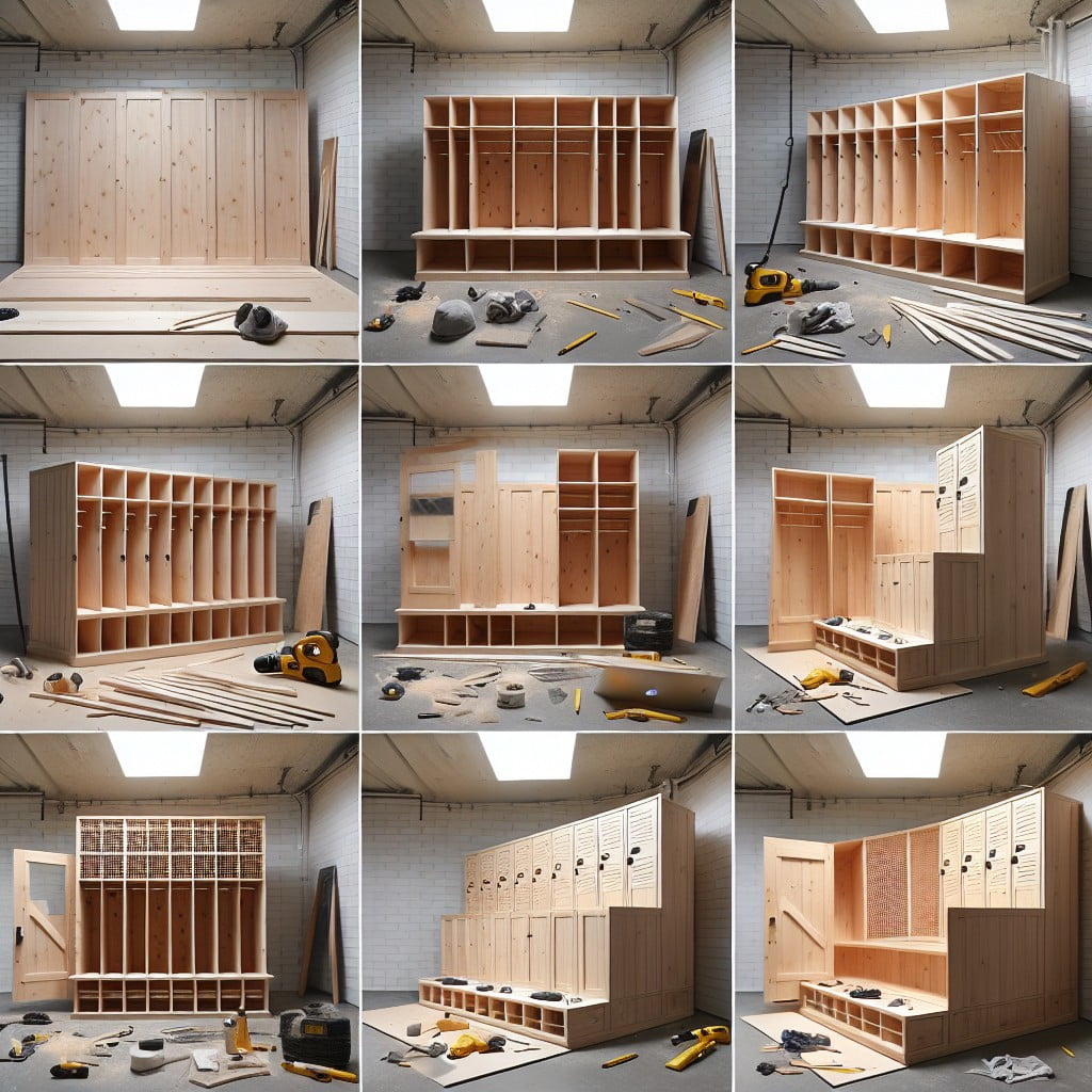 locker construction for the mudroom locker