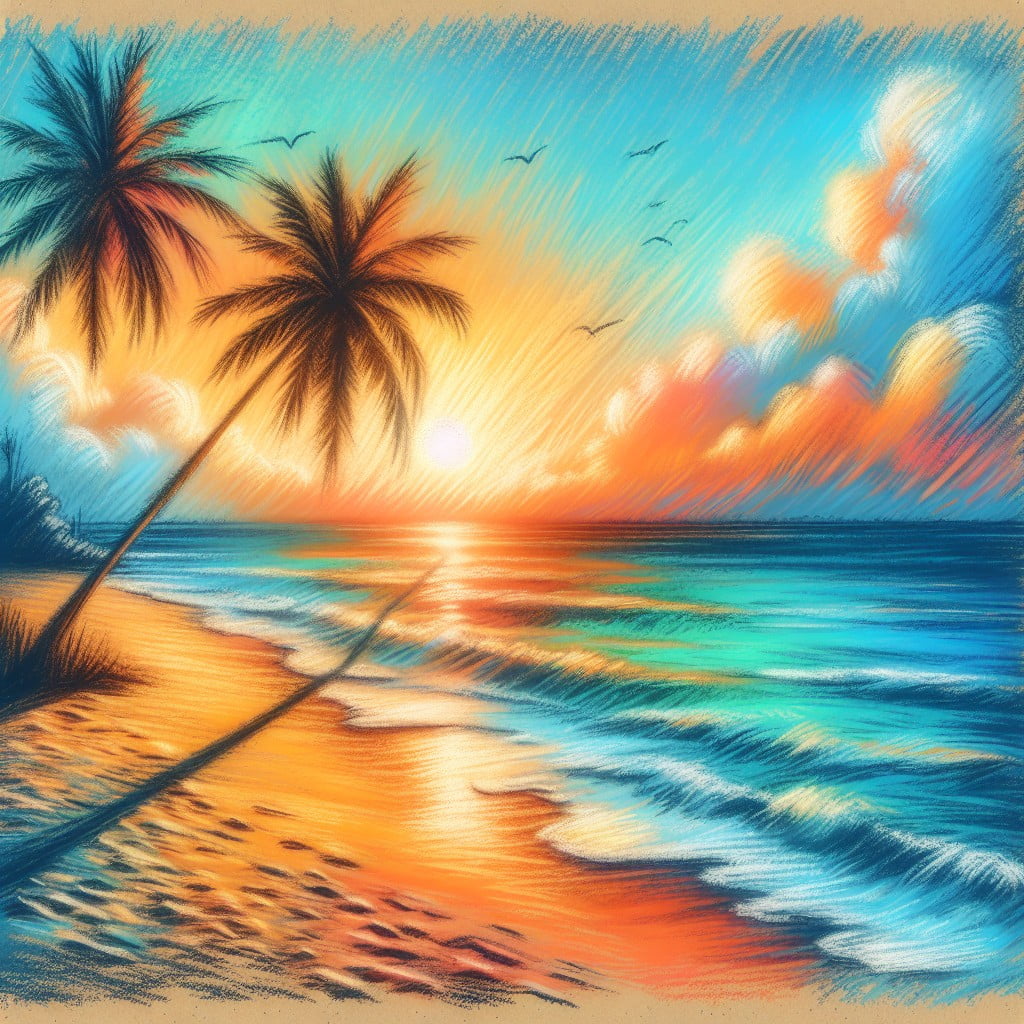 abstract beach scene