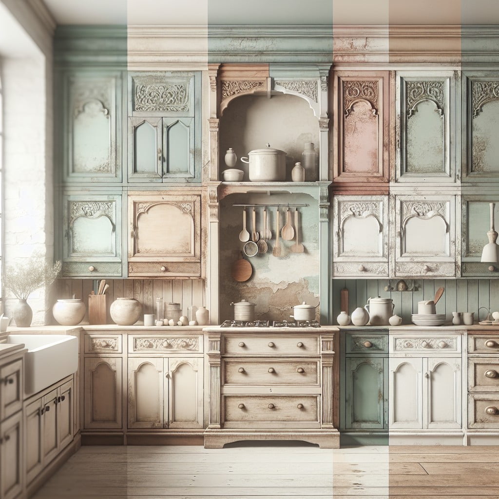 add character to your cabinets with magnolia home chalky spray paint