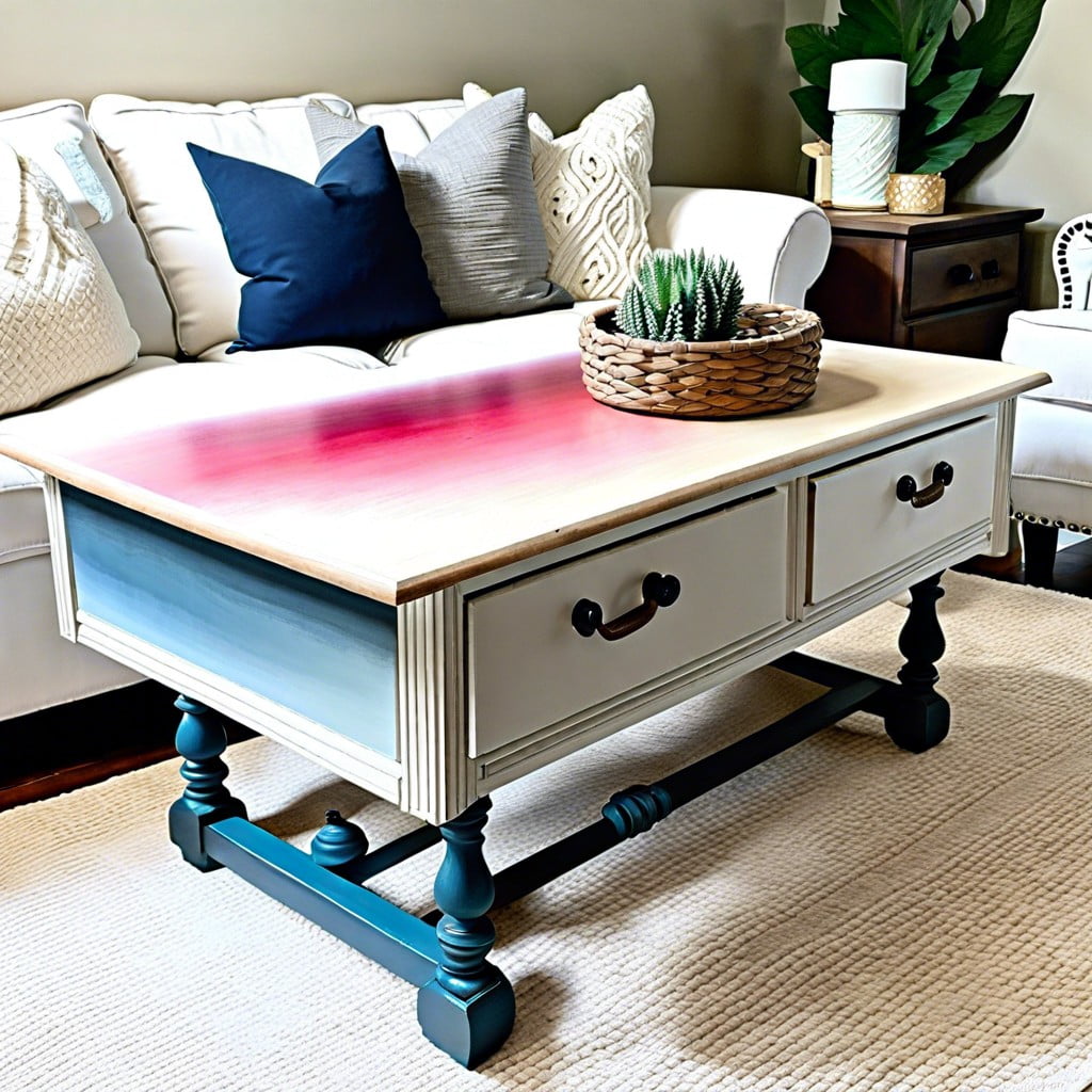 adopting the ombre trend with chalk paint® on your coffee table