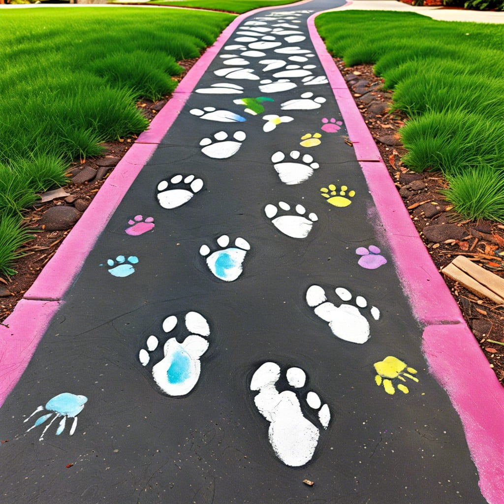 animal trace with chalk