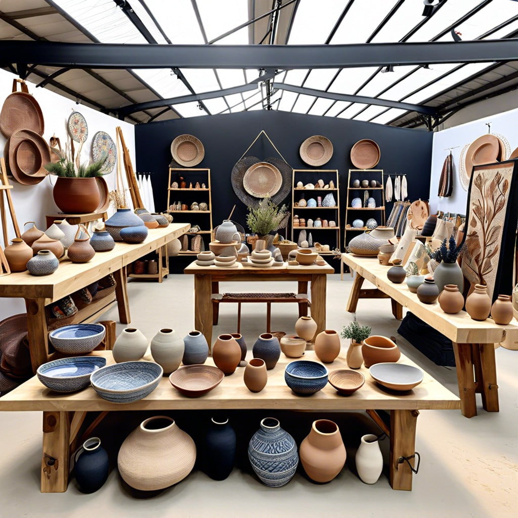 artistic craft stall layouts for larger spaces