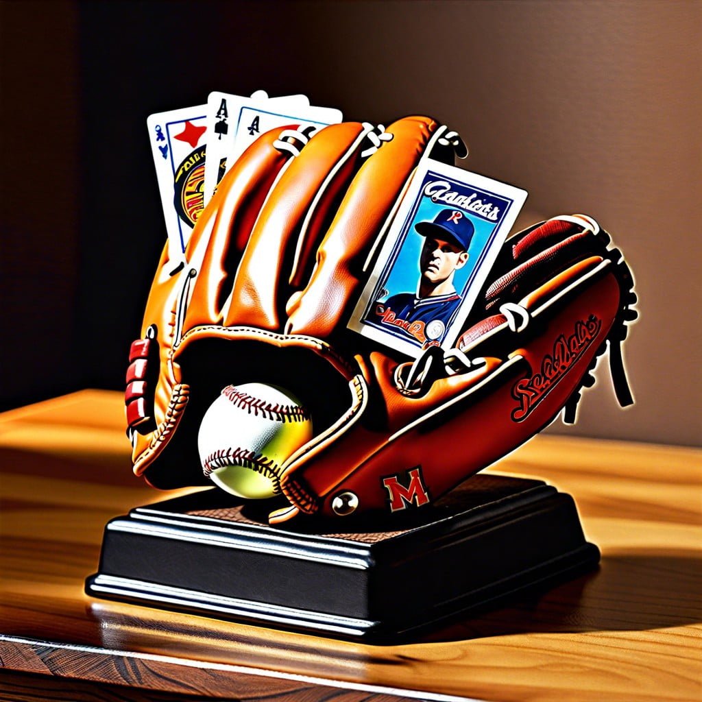 baseball glove card holder