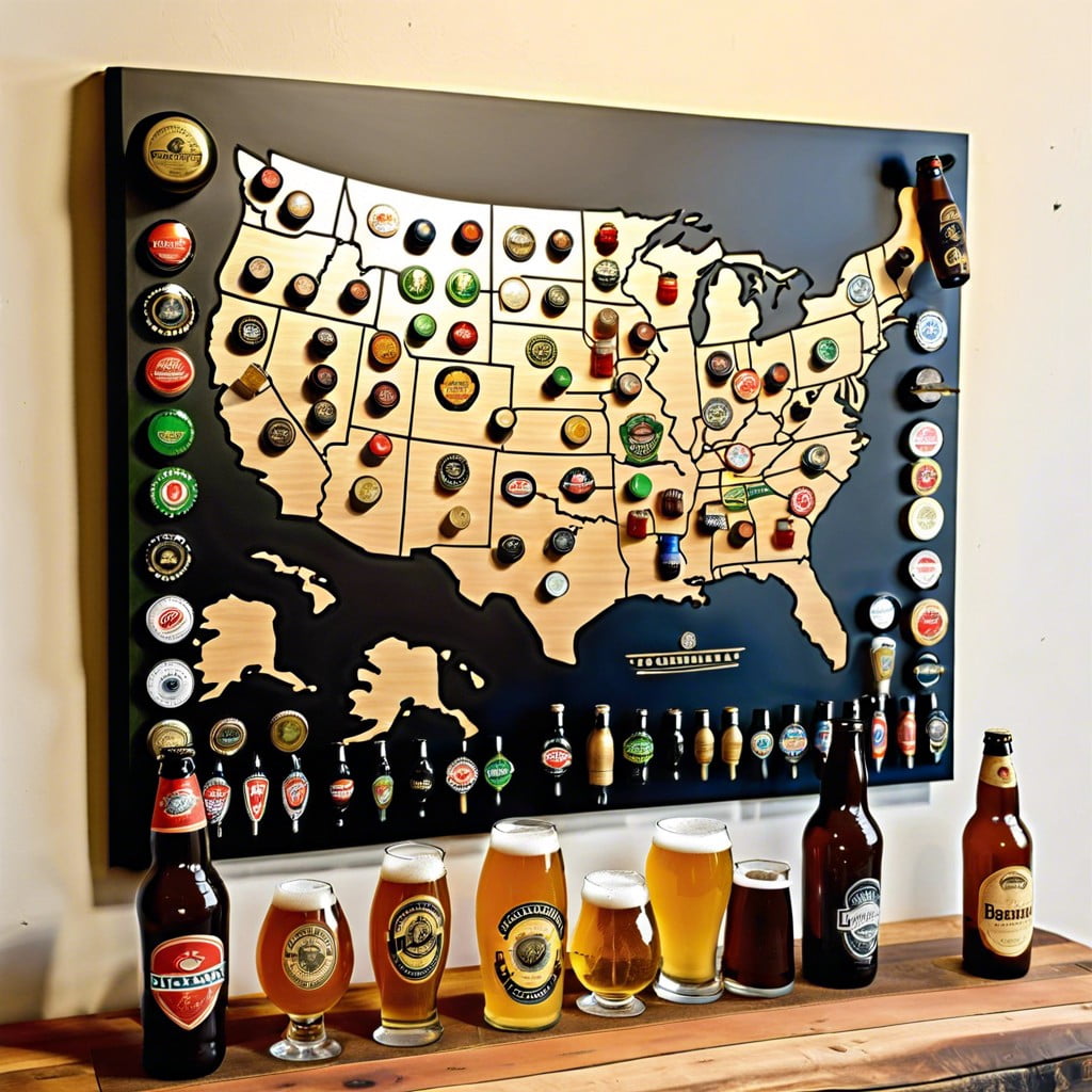 beer brewery map wall art