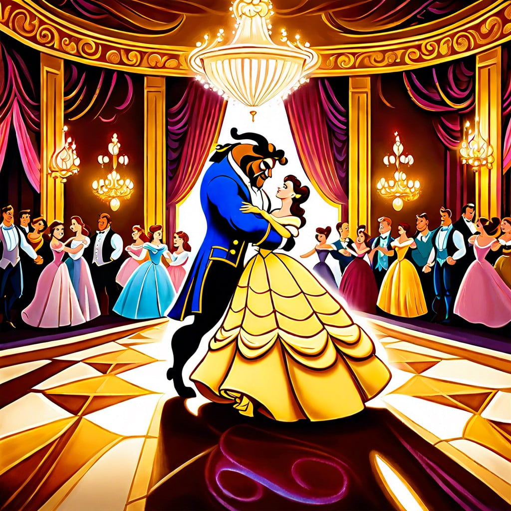 belle and the beast in the ballroom – france