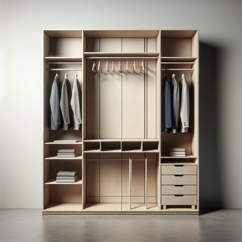 bespoke furniture ideas for an approximate fit in angled wall closets