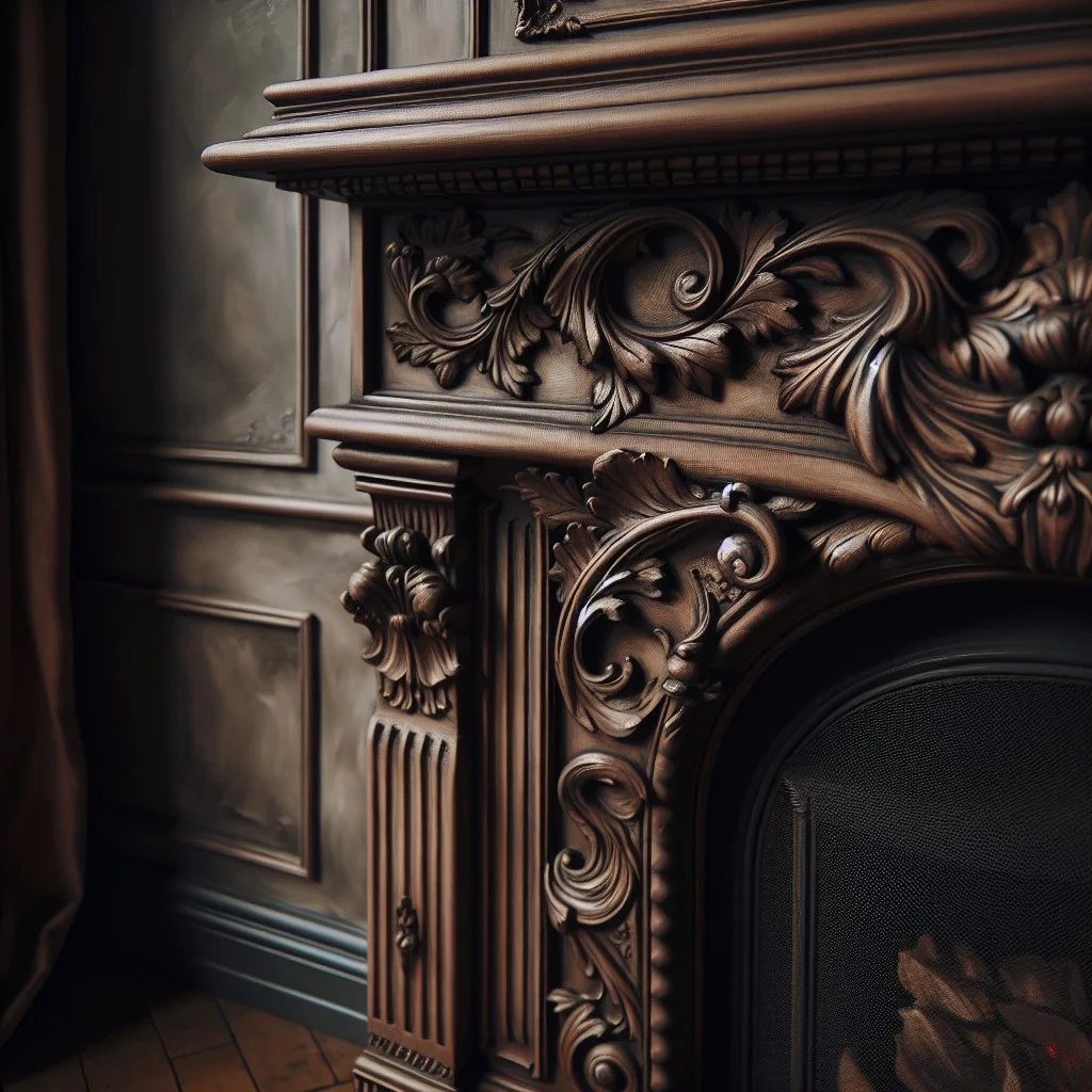 brown chalk paint giving your fireplace a new look
