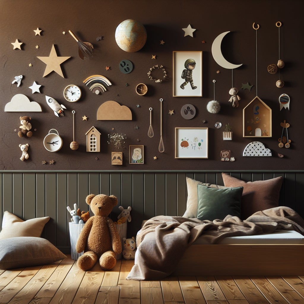 brown chalk paint in childs bedroom fun or sophisticated