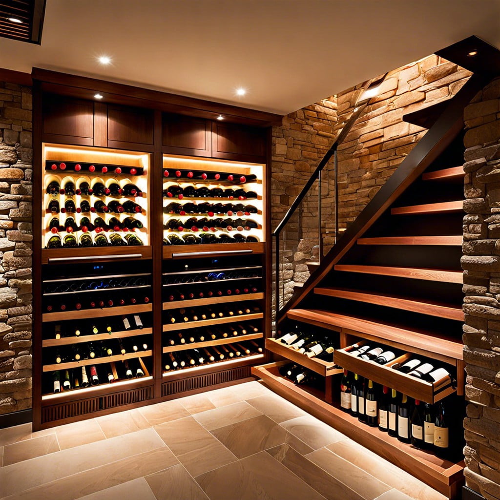 built in wine cellars in staircases