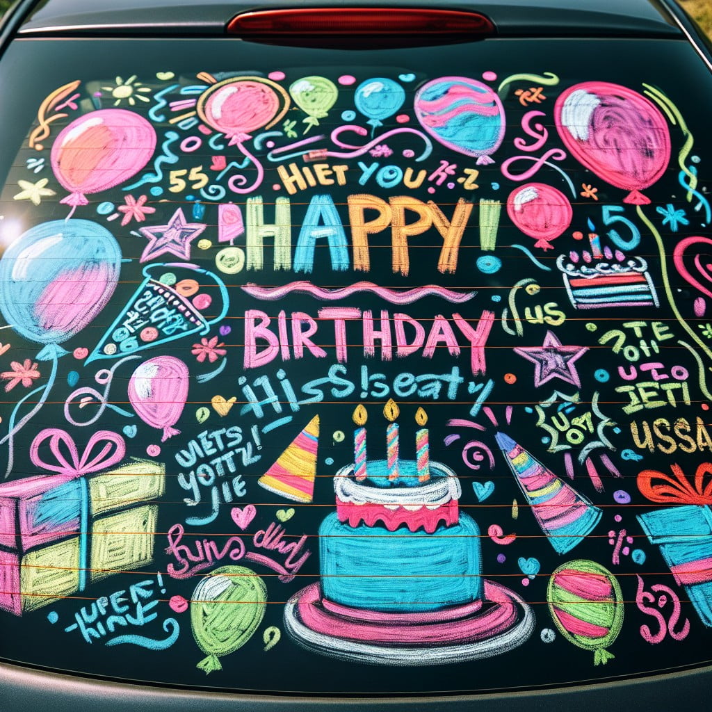 car window celebration messages