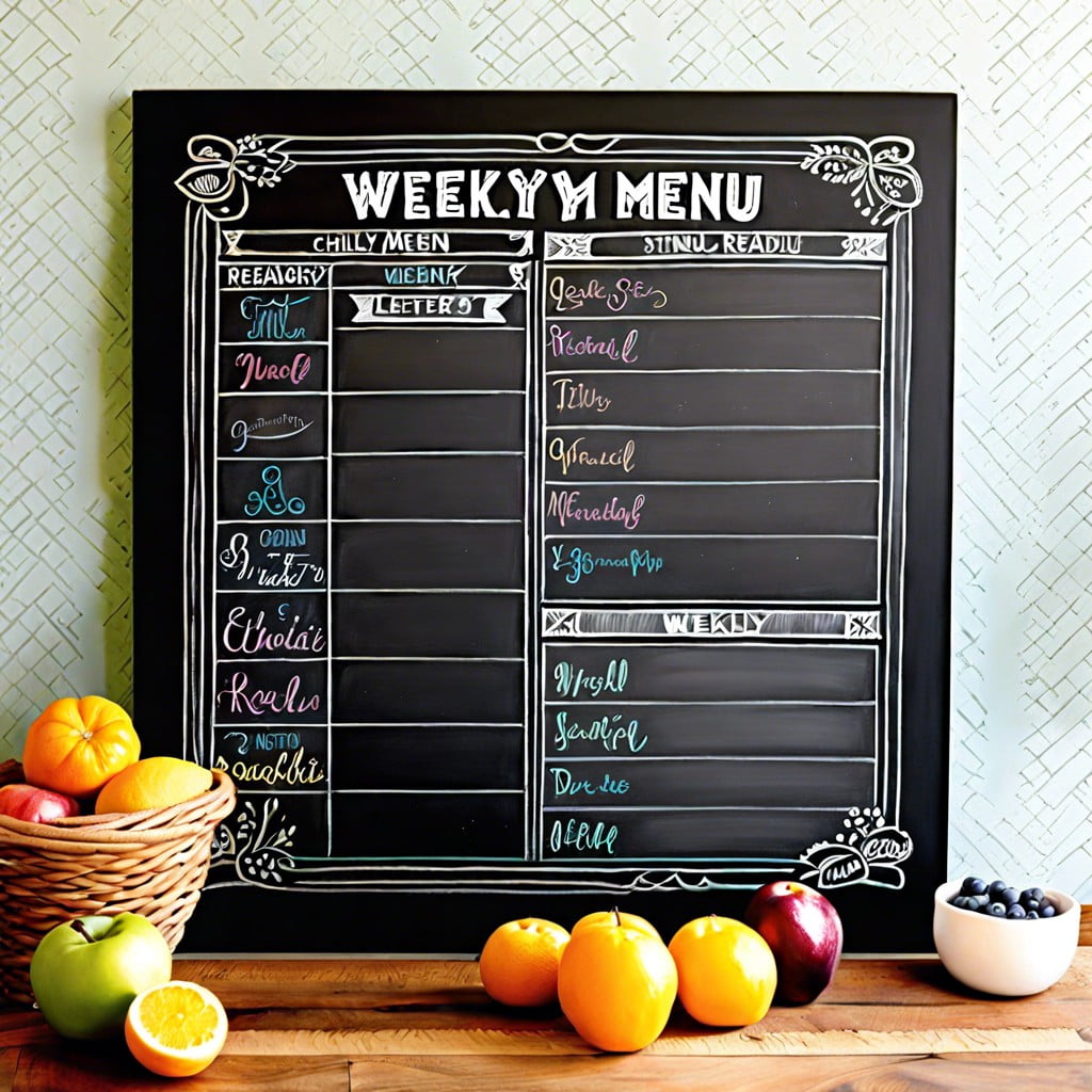 chalk and letter stencils for easy menu updates
