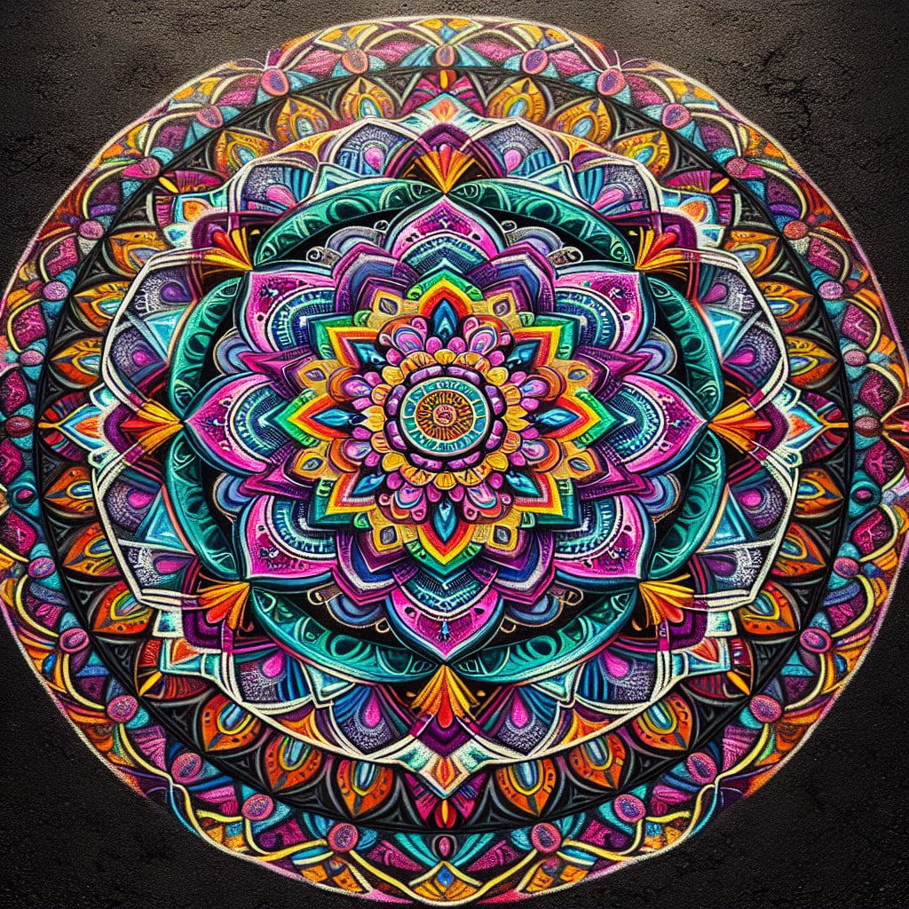 chalk art mandala