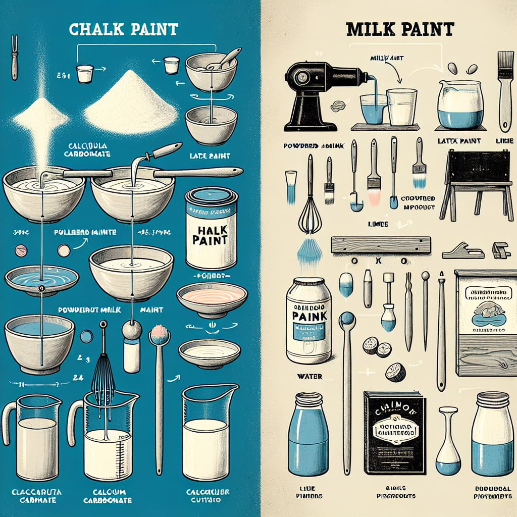 chalk paint vs milk paint formulations