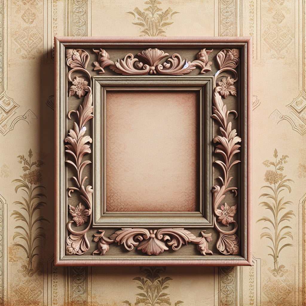chalk painted picture frame mat