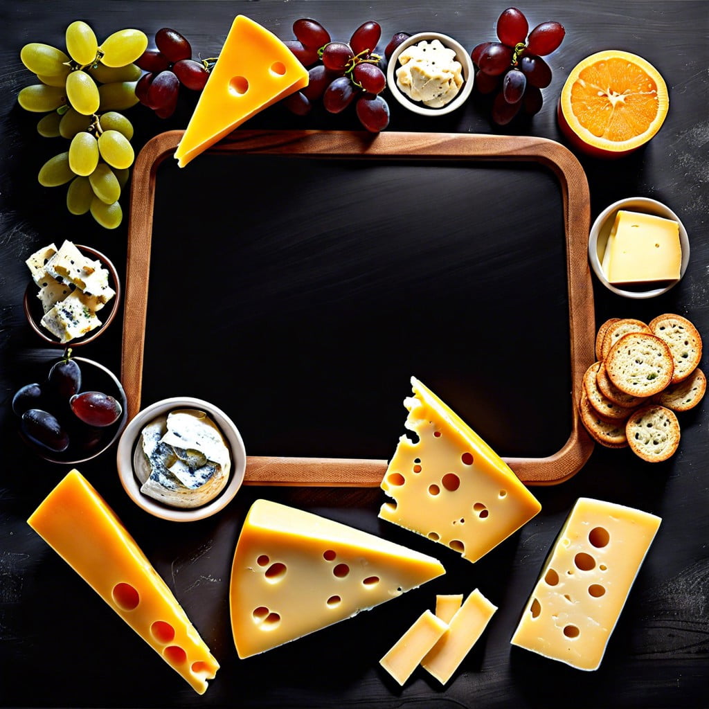 chalkboard cheese platter countertop