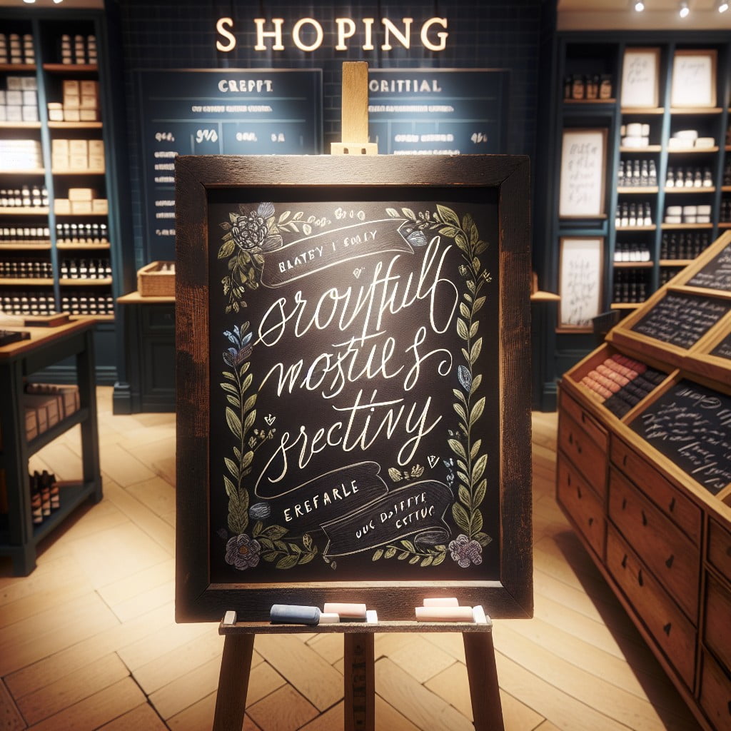 chalkboard lettering as an effective retail marketing tool