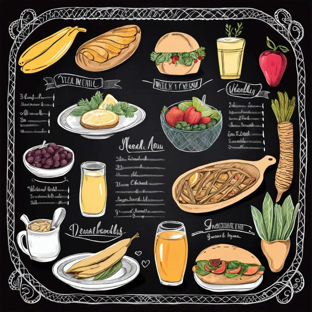 chalkboard menu with inspirational quotes