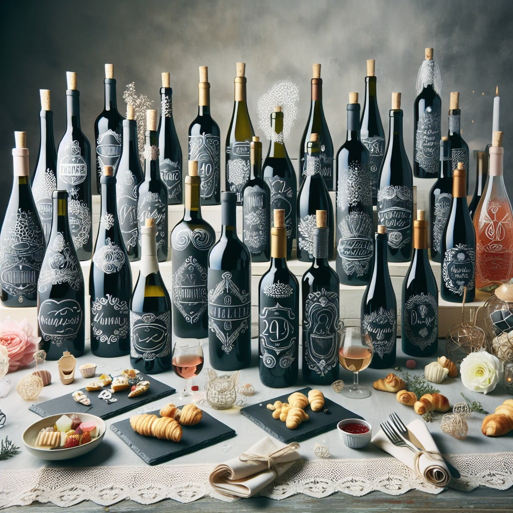 chalkboard wine bottle labels for parties