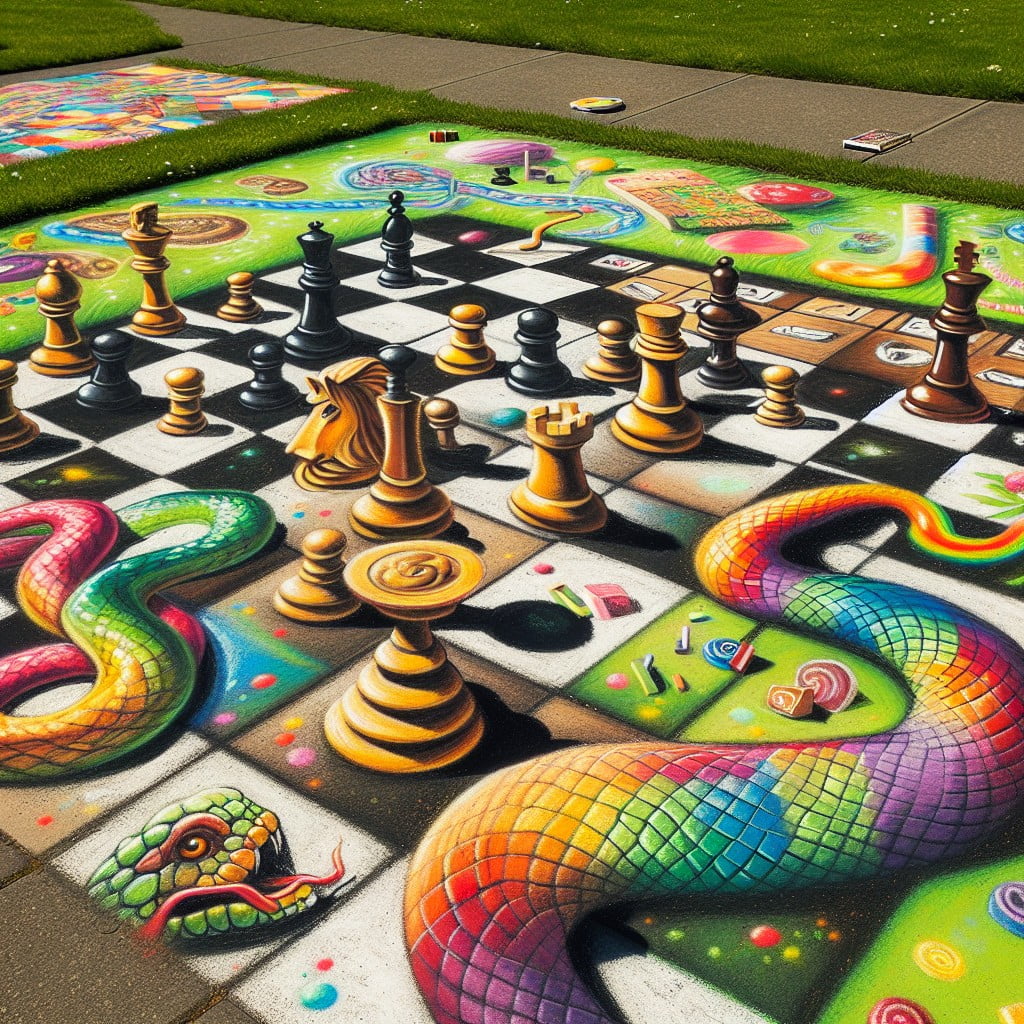 chalked out board games