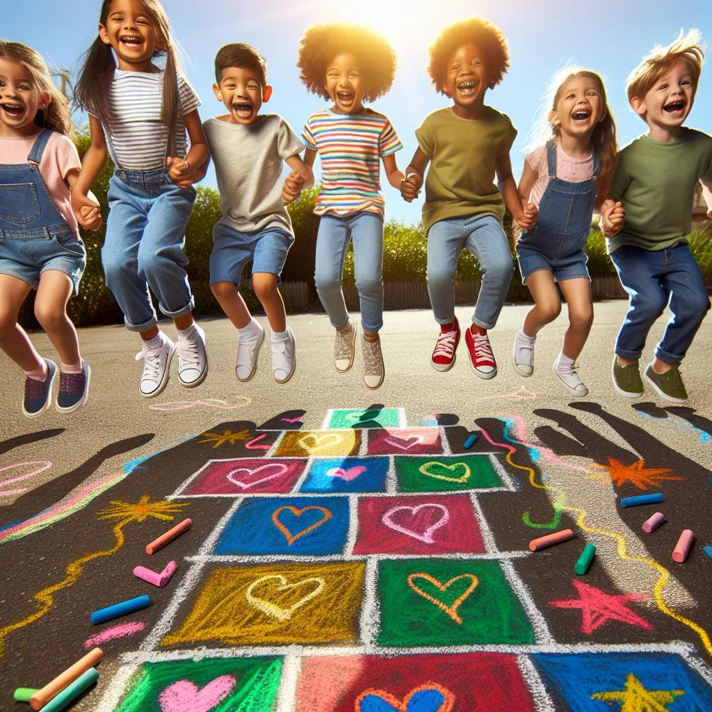 color coded hopscotch