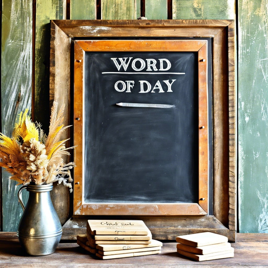 craft a word of the day section to expand vocabulary