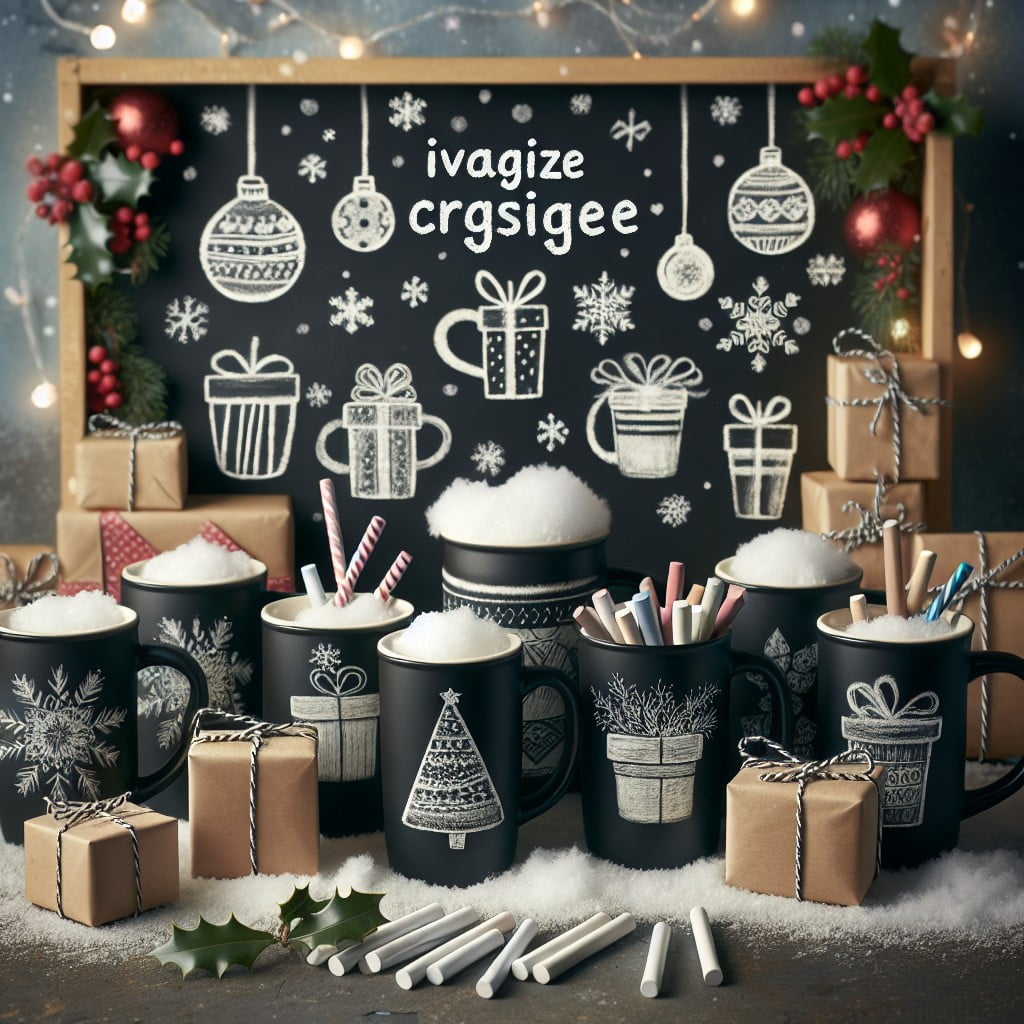 creating chalkboard mugs for gifts