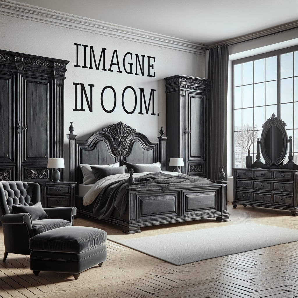 creating elegance with black chalk painted bedroom furniture