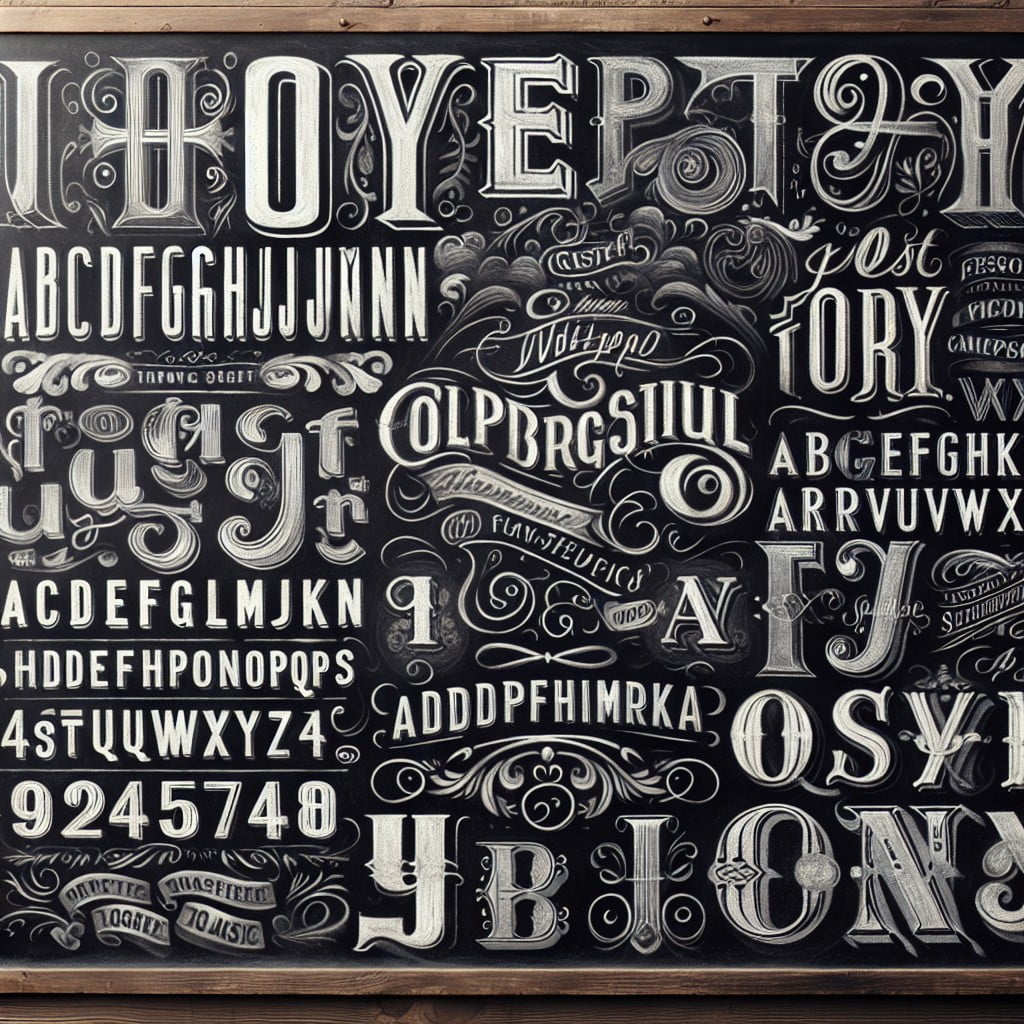creating vintage typography on your chalkboard