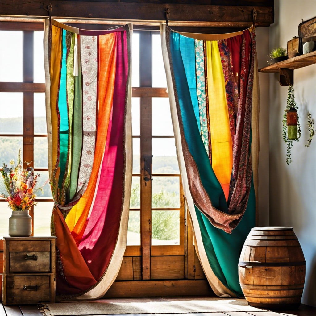 creative patched curtains