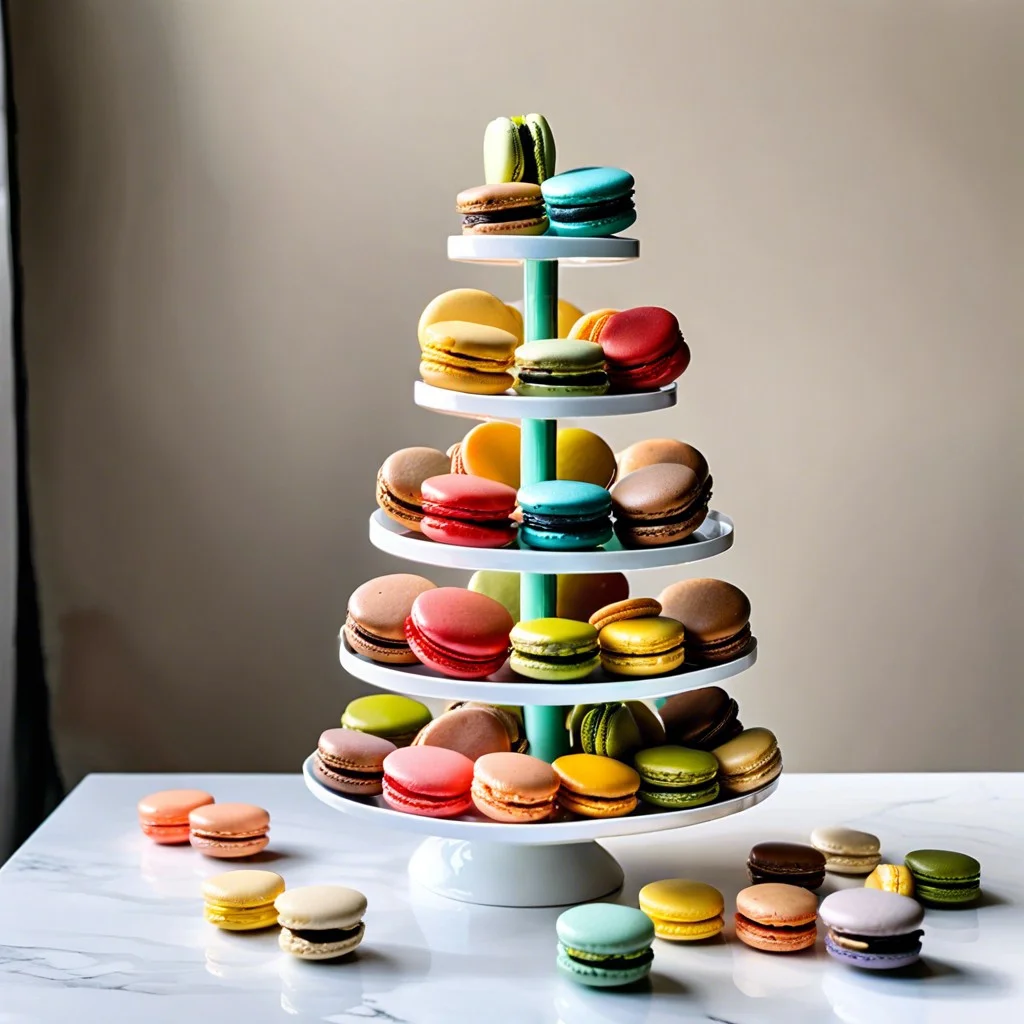 cupcake stand macarons