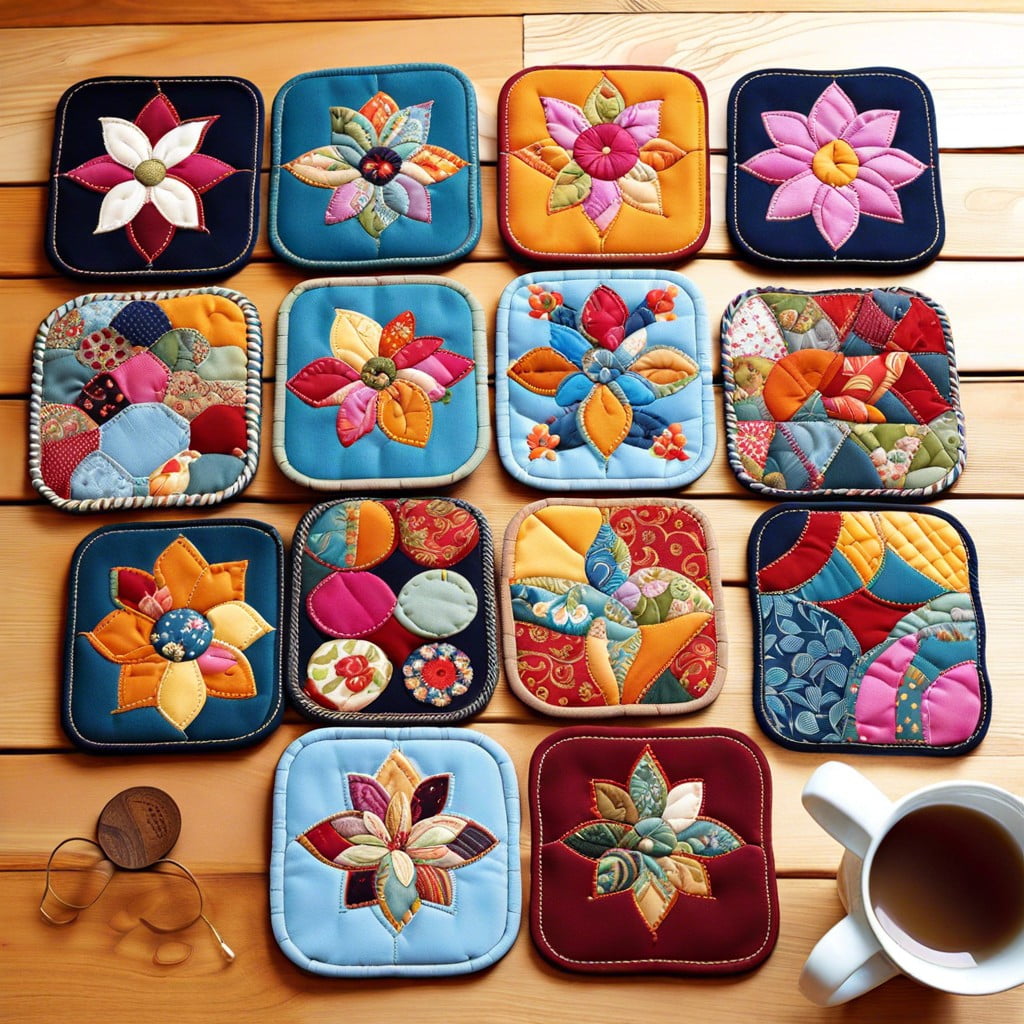 decorative patched coasters