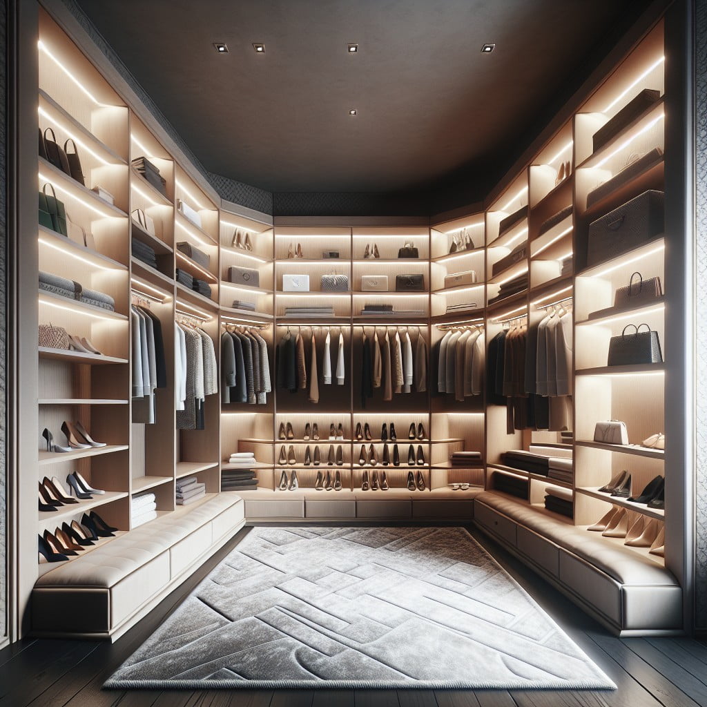designing a boutique style angled wall closet