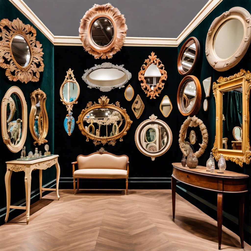 display antique mirrors as decoration