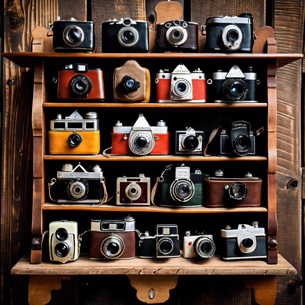display vintage cameras