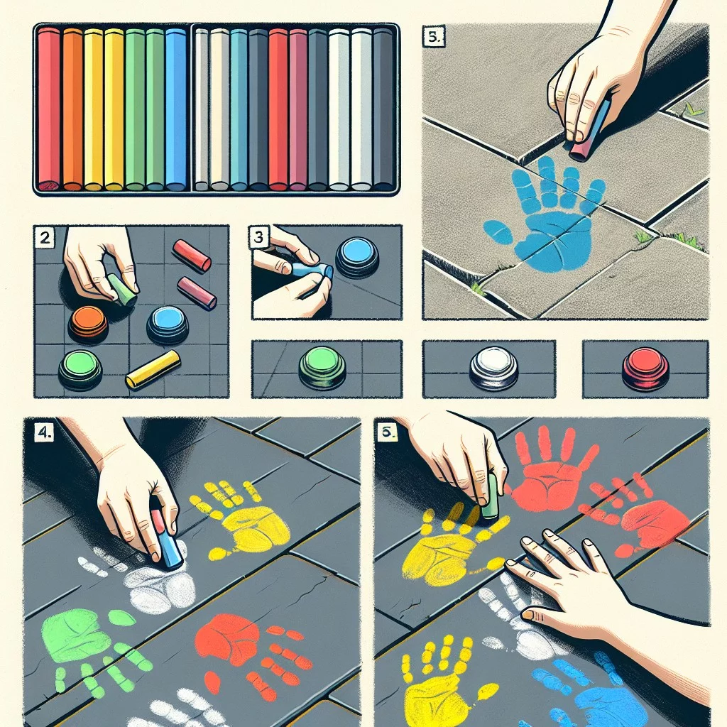 diy chalk handprints art