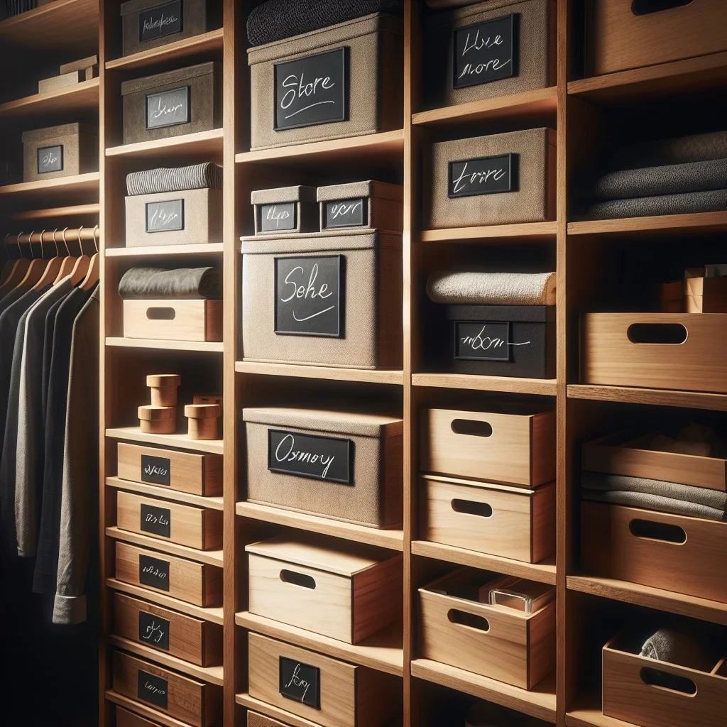 diy chalkboard closet organizer labels