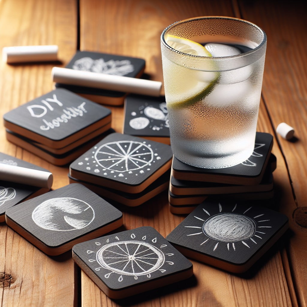 diy chalkboard coasters