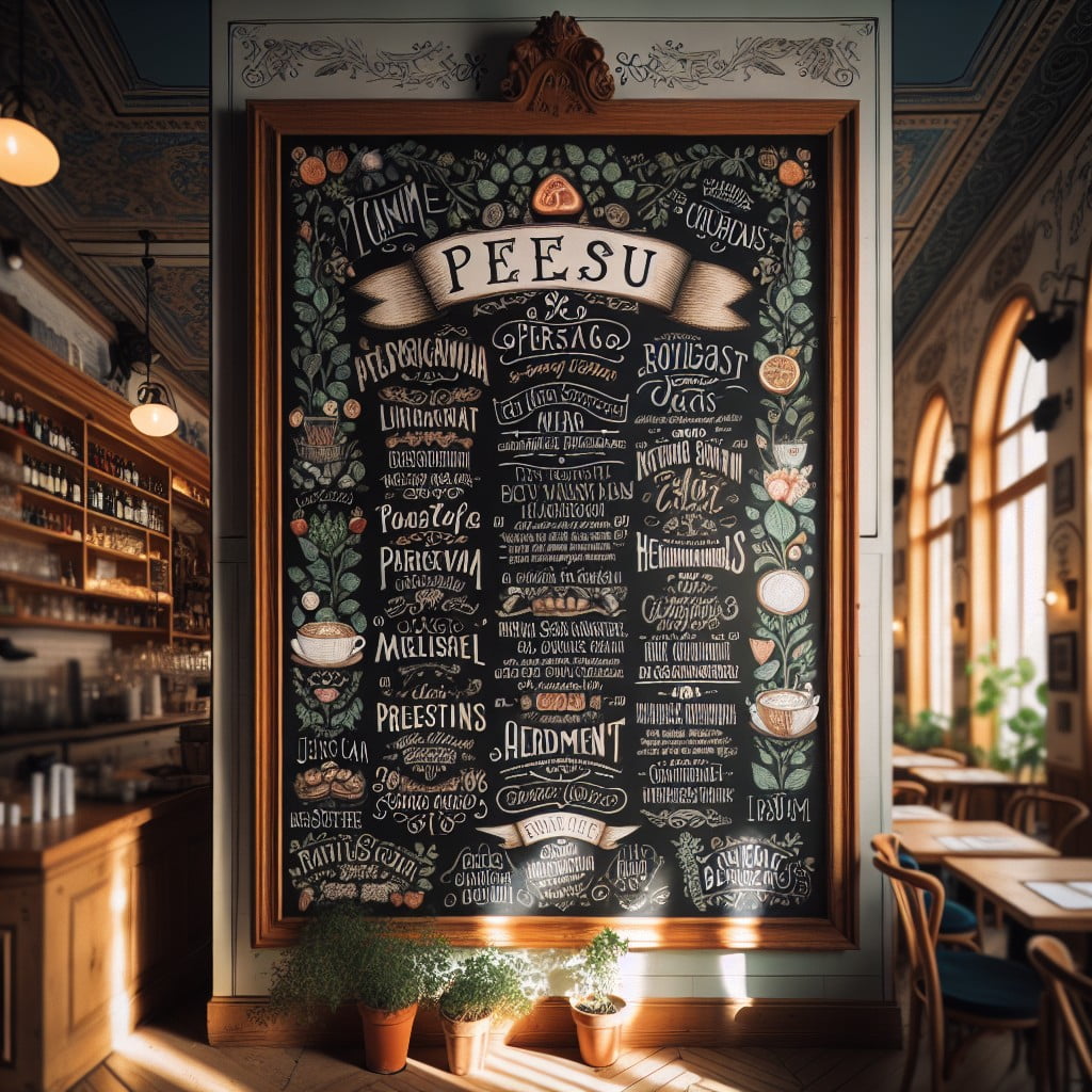 diy chalkboard menus ideas for cafes and restaurants