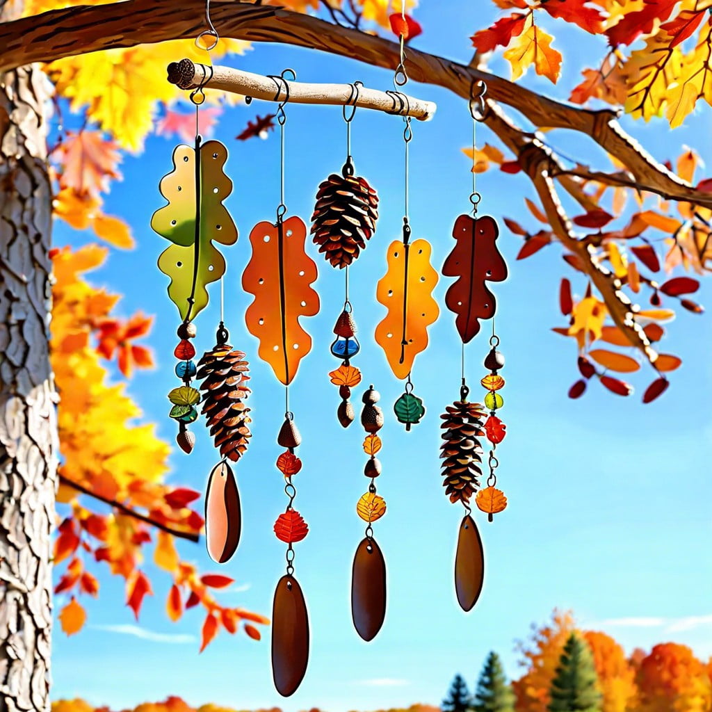 diy fall themed wind chimes