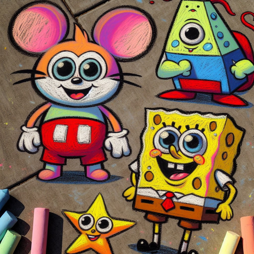 draw your favorite cartoon recreate your favorite cartoon characters with chalk