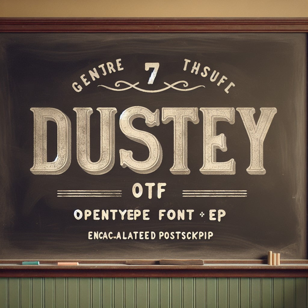 duster chalky typeface otf eps